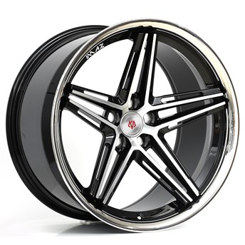 Imaz Wheels FF6 Black / Polished / Stainless Steel Lip
