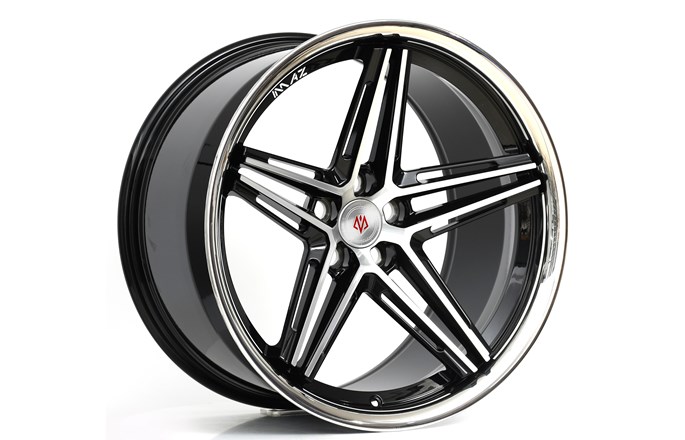 Imaz Wheels FF6 Black / Polished Stainless Steel Lip