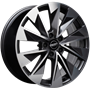 Mega Wheels Zenith Anthracite grey front polished