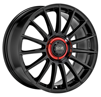 OZ Racing Superturismo Evo Gloss Black Red Lettering