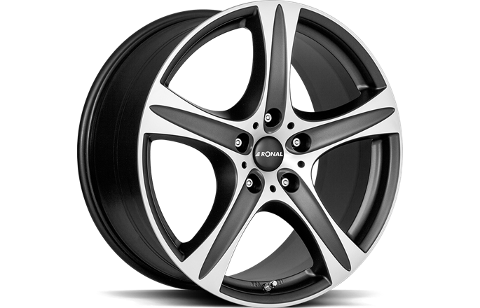 Ronal R55 SUV Matt Black Front Cut