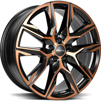 Ronal R71 Jet Black Copper Matt Front Cu