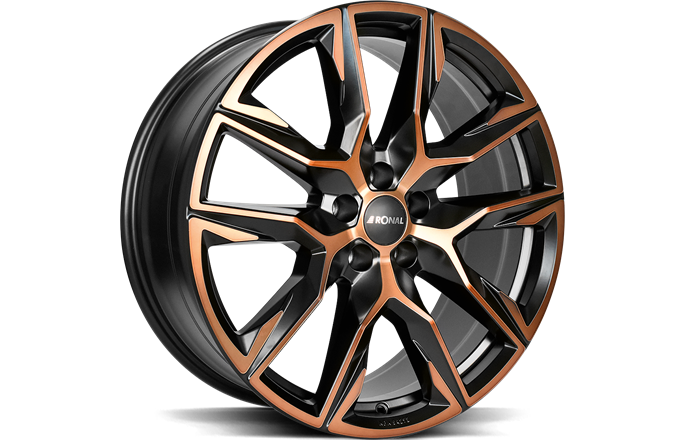 Ronal R71 Jet Black Copper Matt Front Cu