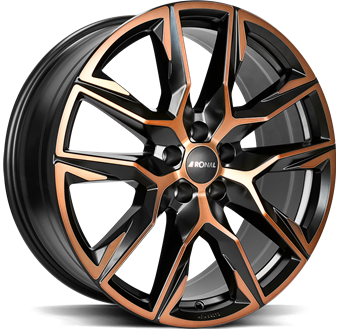 Ronal R71 Jet Black Copper Matt Front Cu