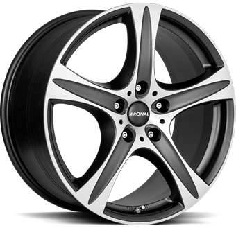 Ronal R55 SUV Matt Black Front Cut