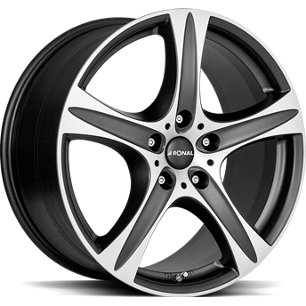 Ronal R55 SUV Matt Black Front Cut