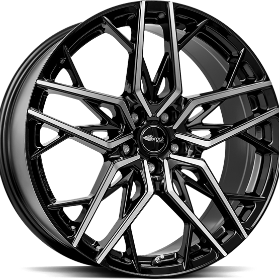 Brock B44 Black Full Polish 8X18 5/112 ET45 CB66,6