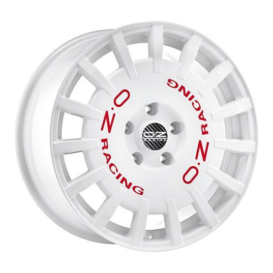 OZ Racing Rally Racing Race White + Red Lettering 8X18 5/108 ET45 CB75,1