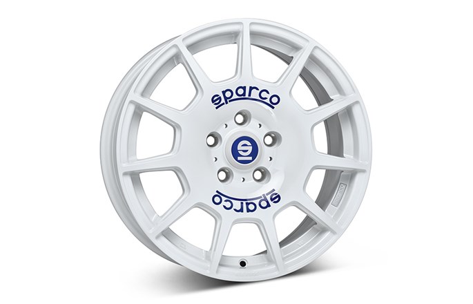 Sparco Terra White Blue Lettering