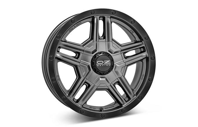 OZ Racing Rally Adventure Matt Dark Graphite Black Lip + Rivets