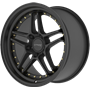 Ström Wheels DS-05 Full Satin Black (Gold rivets)