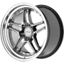 Ström Wheels DS-05 Hyper Black Machined Dish (Silver rivets)