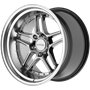 Ström Wheels DS-05 Hyper Black Machined Dish (Silver rivets)