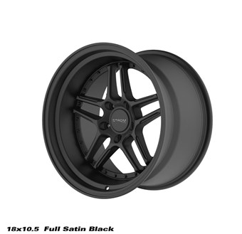 Ström Wheels DS-05 Full Satin Black w/ Black Rivets