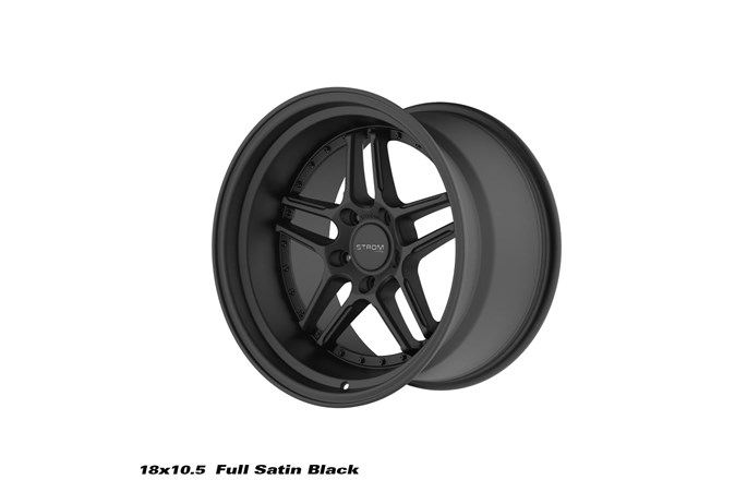 Ström Wheels DS-05 Full Satin Black w/ Black Rivets