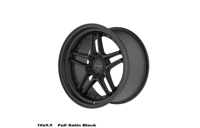 Ström Wheels DS-05 Full Satin Black w/ Black Rivets