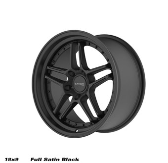 Ström Wheels DS-05 Full Satin Black w/ Black Rivets