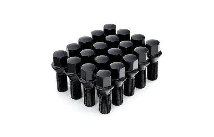 Hjulbult 19mm 20-Pack Svart