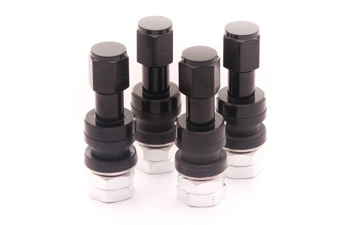 Kit med 4st Aluminium-ventiler JR v2 - Svarta