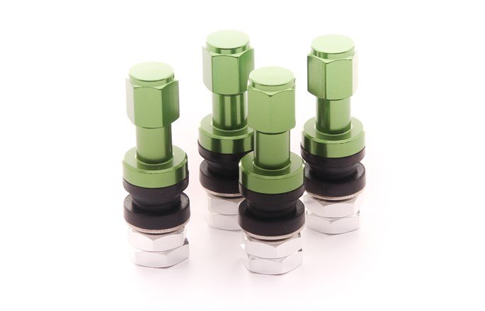 Kit med 4st Aluminium-ventiler JR v2 - Grön