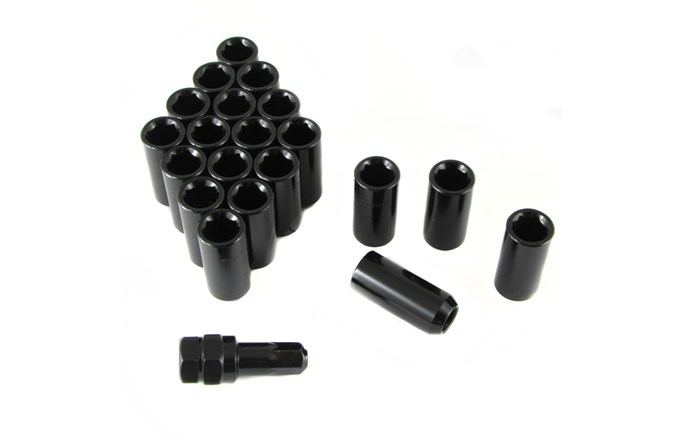Kit med 20st Svarta Långa Insexmuttrar 12x1,5 + Key