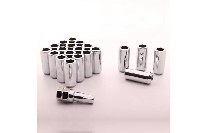 Kit med 20st Silver Långa Insexmuttrar 12x1,25 + Key