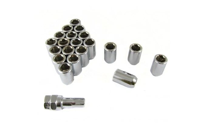 Kit med 20st Silver Insexmuttrar 12x1,25 + Key
