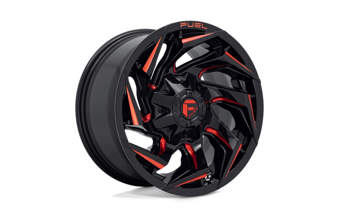 Fuel D755 Reaction Gloss Black Milled With Red Tint