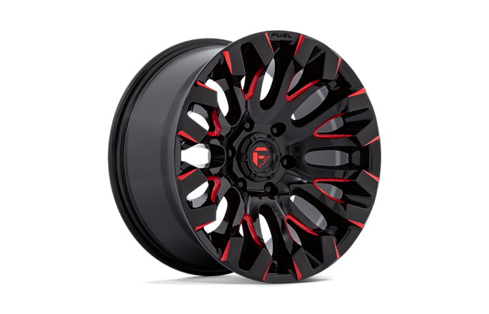 Fuel D829 Quake Gloss Black Milled Red Tint