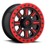 Fuel D911 Hardline Beadlock Gloss Black Red Tinted Clear