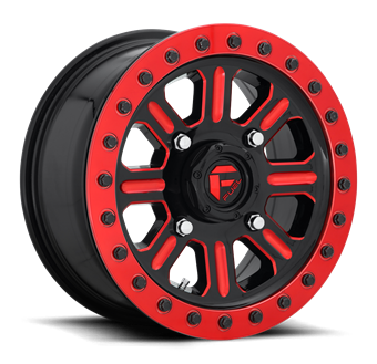 Fuel D911 Hardline Beadlock Gloss Black Red Tinted Clear