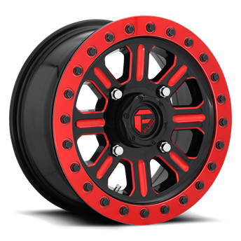Fuel D911 Hardline Beadlock Gloss Black Red Tinted Clear