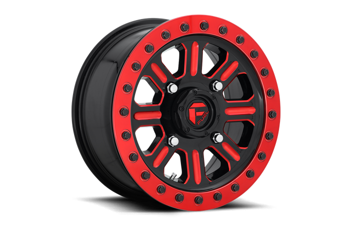 Fuel D911 Hardline Beadlock Gloss Black Red Tinted Clear