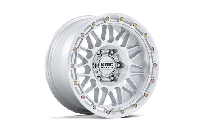 KMC KM555 Attack Gloss Silver W/ Machined Face