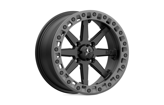 MSA Offroad Wheels M31 Lok2 Beadlock Satin Black Matte Gray Ring