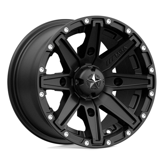 MSA Offroad Wheels M33 Clutch Satin Black 7X12 4/137 ET10 CB112,1