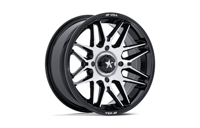 MSA Offroad Wheels M52 RADAR UTV Gloss Black W/ Machined Face