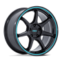 Rotiform RC208 BPU Gloss Black W/ Teal Stripe