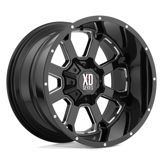 XD Wheels XD825 Buck 25 Gloss Black Milled 10X20 6/135/139,7 ET-24 CB106,1